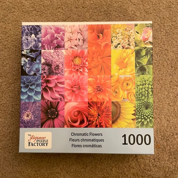 Jigsaw Puzzle Factory “Chromatic Flowers” 1000 Pc Puzzle